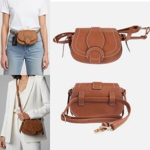 NWT Rachel Zoe Edessi Brown Convertible Crossbody / Belt Bag